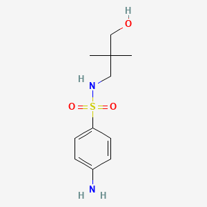 molecular formula C11H18N2O3S B8469231 4-amino-N-(3-hydroxy-2,2-dimethyl-propyl)benzenesulfonamide 