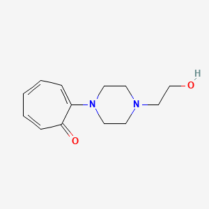 molecular formula C13H18N2O2 B8469235 2-[4-(2-Hydroxyethyl)piperazin-1-yl]cyclohepta-2,4,6-trien-1-one CAS No. 80101-15-1