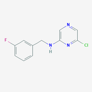molecular formula C11H9ClFN3 B8469258 6-chloro-N-(3-fluorobenzyl)pyrazin-2-amine 