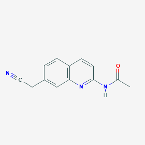 molecular formula C13H11N3O B8469264 N-(7-(Cyanomethyl)quinolin-2-YL)acetamide 