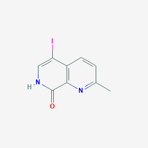 molecular formula C9H7IN2O B8469338 5-Iodo-2-methyl-7H-[1,7]naphthyridin-8-one CAS No. 930303-56-3
