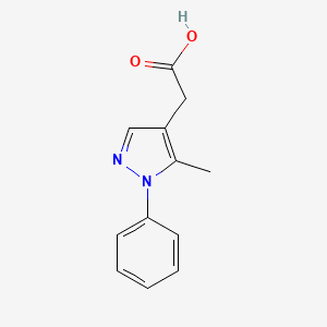 molecular formula C12H12N2O2 B8469348 (5-methyl-1-phenyl-1H-pyrazol-4-yl)acetic acid 