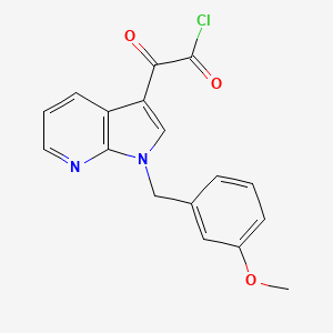 molecular formula C17H13ClN2O3 B8469360 1h-Pyrrolo[2,3-b]pyridine-3-acetyl chloride,1-[(3-methoxyphenyl)methyl]-a-oxo- 