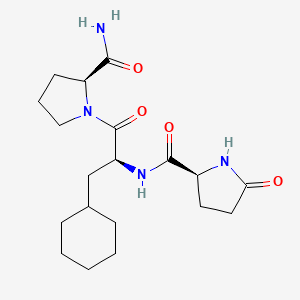 molecular formula C19H30N4O4 B8469374 5-Oxo-L-prolyl-3-cyclohexyl-L-alanyl-L-prolinamide CAS No. 78058-20-5
