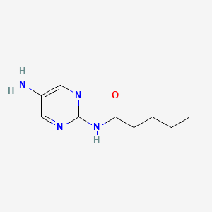 molecular formula C9H14N4O B8469388 2-(N-pentanoyl)amino-5-aminopyrimidine 