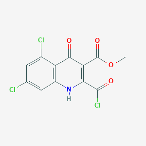 3-Carbomethoxy-5,7-dichloro-4-hydroxyquinoline-2-carbonyl chloride