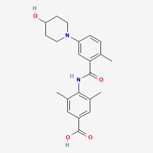 molecular formula C22H26N2O4 B8469414 4-[[5-(4-Hydroxy-1-piperidyl)-2-methyl-benzoyl]amino]-3,5-dimethyl-benzoic acid 