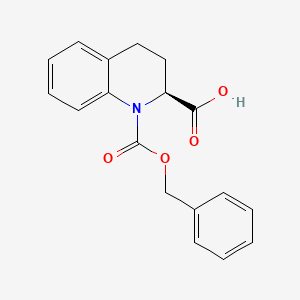 molecular formula C18H17NO4 B8469423 (S)-1-((Benzyloxy)carbonyl)-1,2,3,4-tetrahydroquinoline-2-carboxylic acid 