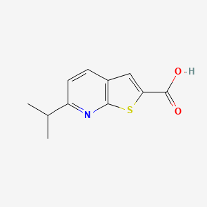 molecular formula C11H11NO2S B8469511 6-Isopropylthieno[2,3-b]pyridine-2-carboxylic acid 