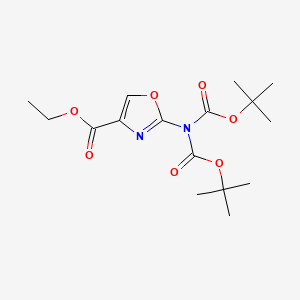 2-{Bis[(1,1-dimethylethoxy)carbonyl]amino}-4-oxazolcarboxylic acid, ethyl ester
