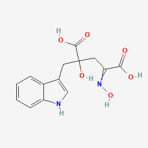 molecular formula C14H14N2O6 B8469530 2-Hydroxy-4-(hydroxyimino)-2-[(1H-indol-3-yl)methyl]pentanedioic acid CAS No. 565468-84-0