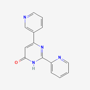 molecular formula C14H10N4O B8469556 6-pyridin-3-yl-2-pyridin-2-yl-3H-pyrimidin-4-one 