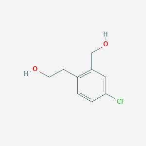 molecular formula C9H11ClO2 B8469575 2-(4-Chloro-6-hydroxymethylphenyl)ethanol 