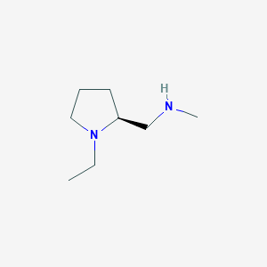 molecular formula C8H18N2 B8469590 1-[(2S)-1-ethylpyrrolidin-2-yl]-N-methylmethanamine 