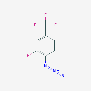 molecular formula C7H3F4N3 B8469629 1-Azido-2-fluoro-4-trifluoromethyl-benzene 