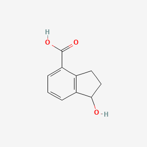molecular formula C10H10O3 B8469661 1-Hydroxyindan-4-carboxylic acid 