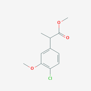 molecular formula C11H13ClO3 B8469769 Methyl 2-(4-chloro-3-methoxyphenyl)propanoate 