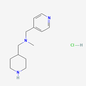molecular formula C13H22ClN3 B8469789 N-methyl-1-(piperidin-4-yl)-N-(pyridin-4-ylmethyl)methanamine hydrochloride 
