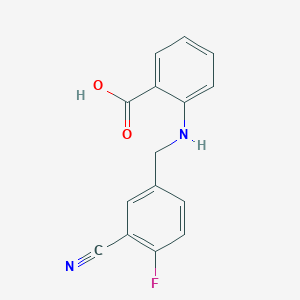 molecular formula C15H11FN2O2 B8469796 2-(3-Cyano-4-fluoro-benzylamino)-benzoic acid 