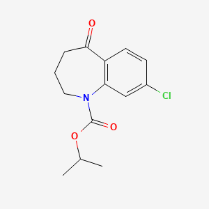 molecular formula C14H16ClNO3 B8469798 8-Chloro-5-oxo-2,3,4,5-tetrahydro-benzo[b]azepine-1-carboxylic acid isopropyl ester 