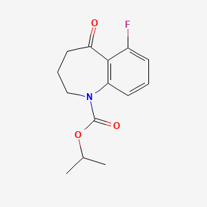 molecular formula C14H16FNO3 B8469820 Isopropyl 6-fluoro-5-oxo-2,3,4,5-tetrahydro-1H-benzo[b]azepine-1-carboxylate 