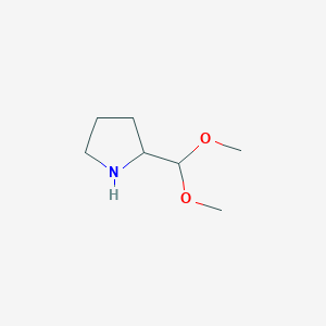 molecular formula C7H15NO2 B8469825 2-(Dimethoxymethyl)pyrrolidine 
