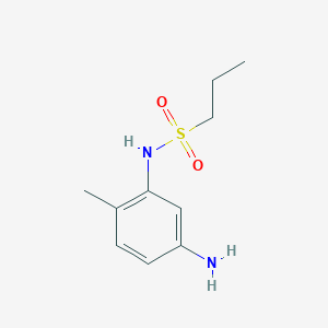 molecular formula C10H16N2O2S B8469861 Propane-1-sulfonic acid (5-amino-2-methyl-phenyl)-amide 