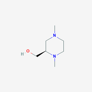 molecular formula C7H16N2O B8469889 (R)-(1,4-Dimethylpiperazin-2-yl)methanol CAS No. 1159598-16-9