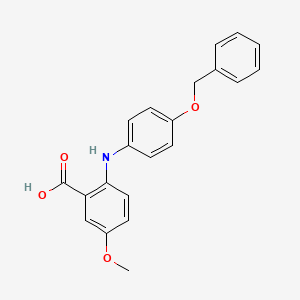 molecular formula C21H19NO4 B8469896 2-[4-(Benzyloxy)anilino]-5-methoxybenzoic acid CAS No. 54197-69-2