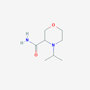 molecular formula C8H16N2O2 B8469904 4-(1-Methylethyl)morpholine-3-carboxamide 