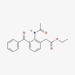 molecular formula C19H19NO4 B8469909 Ethyl (2-acetamido-3-benzoylphenyl)acetate CAS No. 51135-36-5