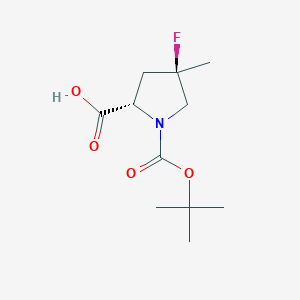 (2S,4R)-1-(tert-butoxycarbonyl)-4-fluoro-4-methylpyrrolidine-2-carboxylic acid