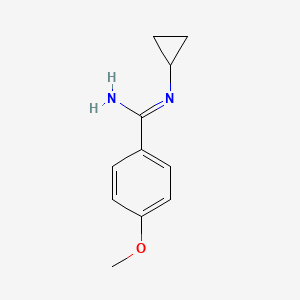 molecular formula C11H14N2O B8470026 N-cyclopropyl-4-methoxy-benzamidine 