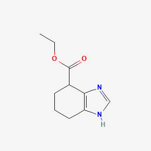molecular formula C10H14N2O2 B8470057 4,5,6,7-tetrahydro-1H-benzimidazole-4-carboxylic acid ethyl ester 