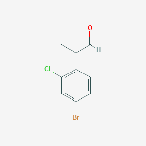 molecular formula C9H8BrClO B8470063 2-(4-Bromo-2-chloro-phenyl)-propionaldehyde 