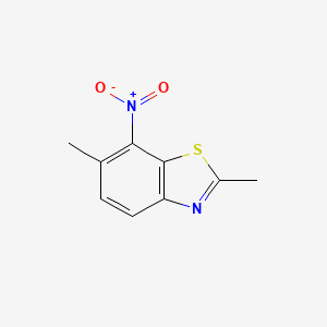 molecular formula C9H8N2O2S B8470090 7-Nitro-2,6-dimethylbenzothiazol 