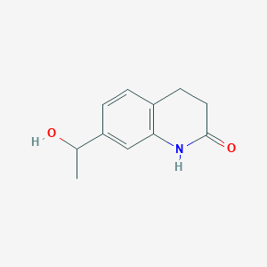 molecular formula C11H13NO2 B8470100 7-(1-hydroxyethyl)-3,4-dihydroquinolin-2(1H)-one 