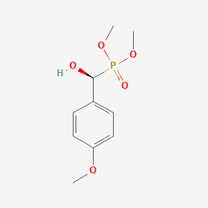 molecular formula C10H15O5P B8470105 dimethyl (S)-hydroxy(p-methoxyphenyl)methylphosphonate CAS No. 176485-63-5