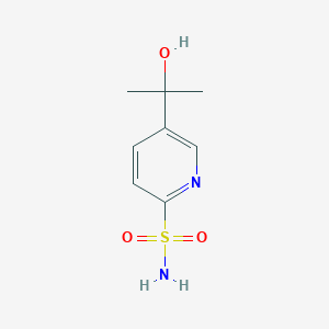 molecular formula C8H12N2O3S B8470113 (5-(1-Hydroxy-1-methyl-ethyl))-pyridine-2-sulfonic acid amide 