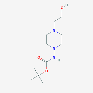 molecular formula C11H23N3O3 B8470118 1-(t-Butyloxycarbonylamino)-4-(2-hydroxyethyl)piperazine 