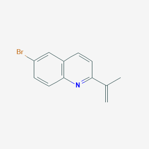 molecular formula C12H10BrN B8470135 6-Bromo-2-isopropenylquinoline 