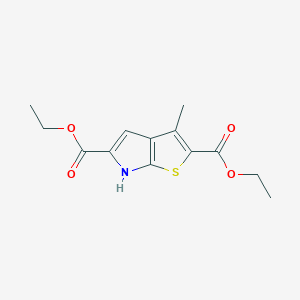 molecular formula C13H15NO4S B8470144 Diethyl 3-methyl-6H-thieno[2,3-b]pyrrole-2,5-dicarboxylate CAS No. 94103-90-9