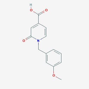 molecular formula C14H13NO4 B8470150 1-(3-Methoxy-benzyl)-2-oxo-1,2-dihydro-pyridine-4-carboxylic acid 