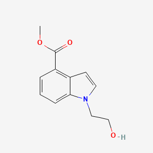 molecular formula C12H13NO3 B8470175 1-(2-Hydroxy-ethyl)-1H-indole-4-carboxylic acid methyl ester 