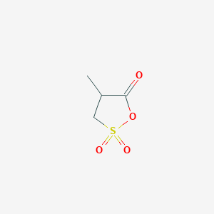 molecular formula C4H6O4S B8470201 4-Methyl-1,2lambda~6~-oxathiolane-2,2,5-trione CAS No. 21010-17-3