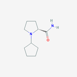 molecular formula C10H18N2O B8470216 (R)-1-Cyclopentylpyrrolidine-2-carboxamide 