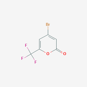molecular formula C6H2BrF3O2 B8470287 2H-Pyran-2-one, 4-bromo-6-(trifluoromethyl)- 