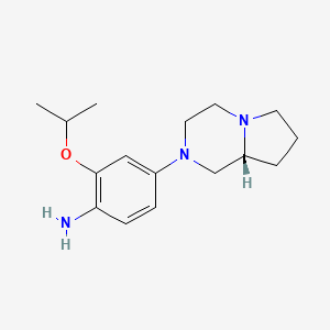molecular formula C16H25N3O B8470299 (R)-4-(Hexahydropyrrolo[1,2-A]pyrazin-2(1H)-YL)-2-isopropoxyaniline 