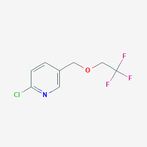 molecular formula C8H7ClF3NO B8470407 2-Chloro-5-[(2,2,2-trifluoroethoxy)methyl]pyridine CAS No. 1016509-77-5