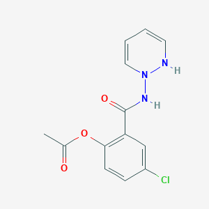 molecular formula C13H12ClN3O3 B8470428 Benzamide,2-(acetyloxy)-5-chloro-n-1(2h)-pyridazinyl- 